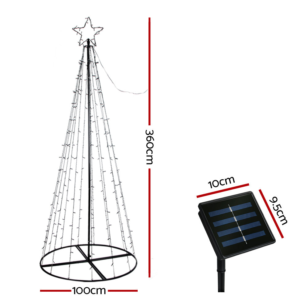 3.6M Christmas Tree 400 LED Solar Jingle Jollys Occasions > Christmas > Outdoor Decorations & Lights Jingle Jollys