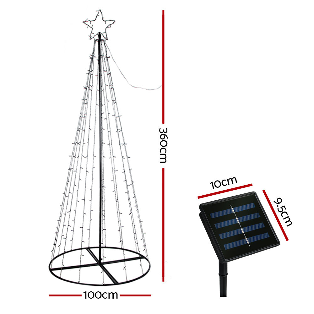 3.6M Christmas Tree LED Solar Warm Jingle Jollys Occasions > Christmas > Outdoor Decorations & Lights Jingle Jollys