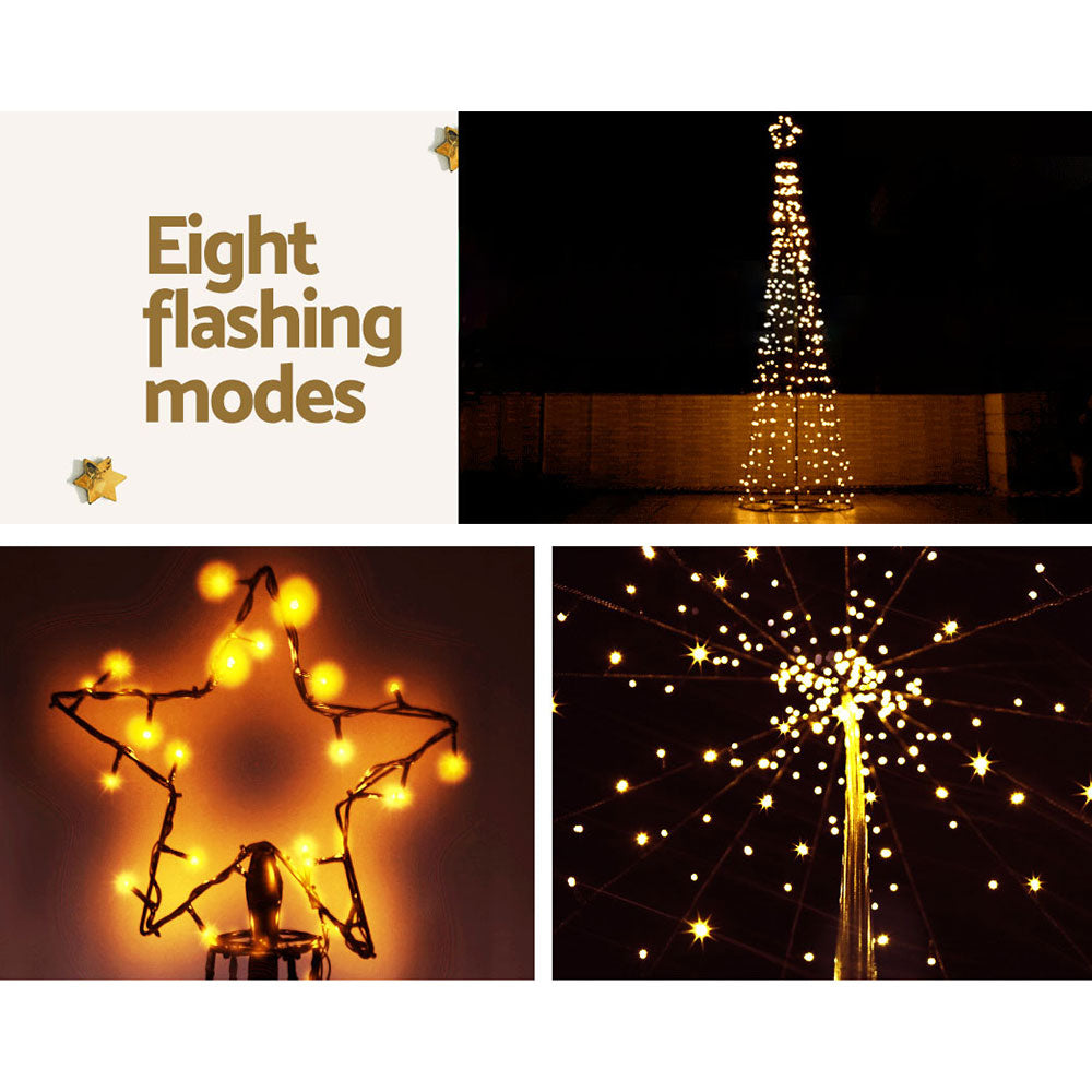 3.6M Christmas Tree LED Solar Warm Jingle Jollys Occasions > Christmas > Outdoor Decorations & Lights Jingle Jollys