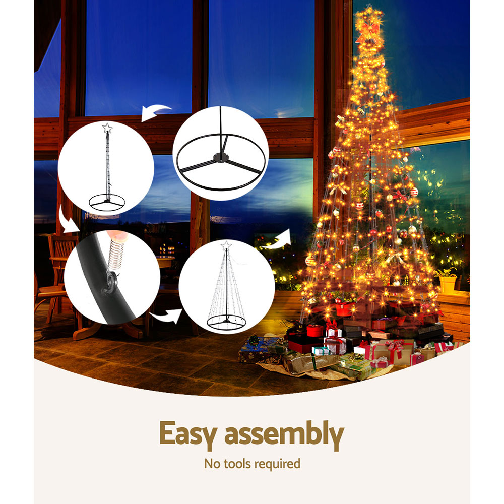 3.6M Christmas Tree LED Solar Warm Jingle Jollys Occasions > Christmas > Outdoor Decorations & Lights Jingle Jollys