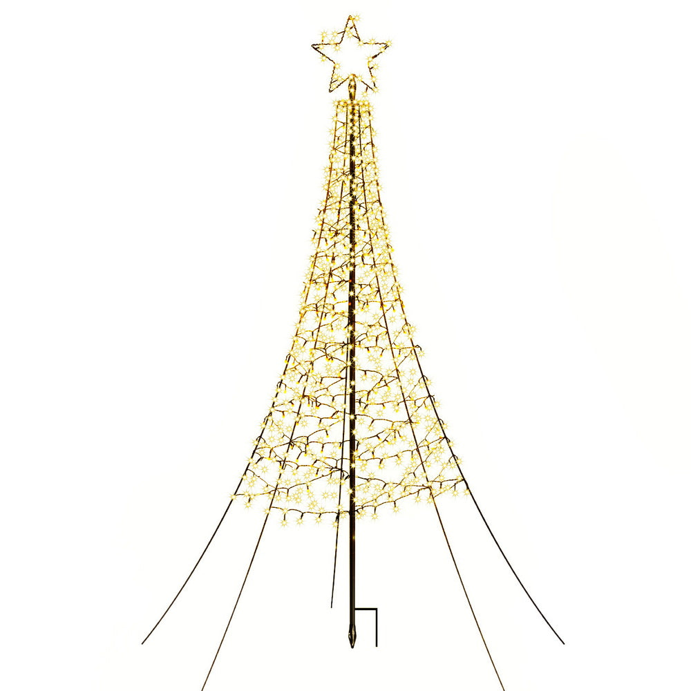 Jingle Jollys Solar Christmas Tree 2.1m 320 LED Net Lights Xmas Trees Decoration Occasions > Christmas > Outdoor Decorations & Lights Jingle Jollys