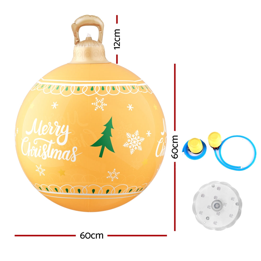 Jingle Jollys Christmas Inflatable Ball 60cm Led Illuminated Xmas Decoration Occasions > Christmas > Christmas Decorations Woofy and Whiskers