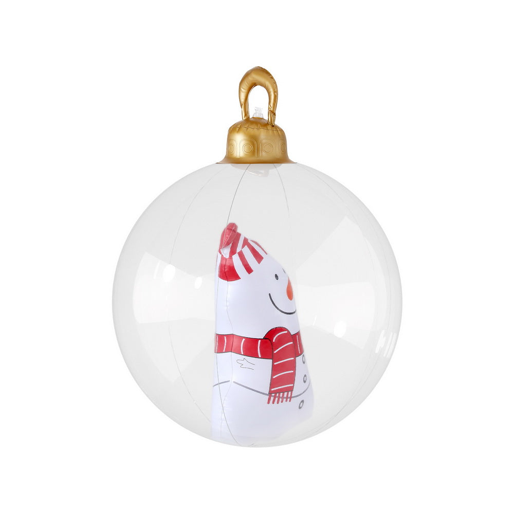 Jingle Jollys Christmas Inflatable Ball 60cm Snowman Decoration Giant Bauble Occasions > Christmas > Christmas Decorations Woofy and Whiskers