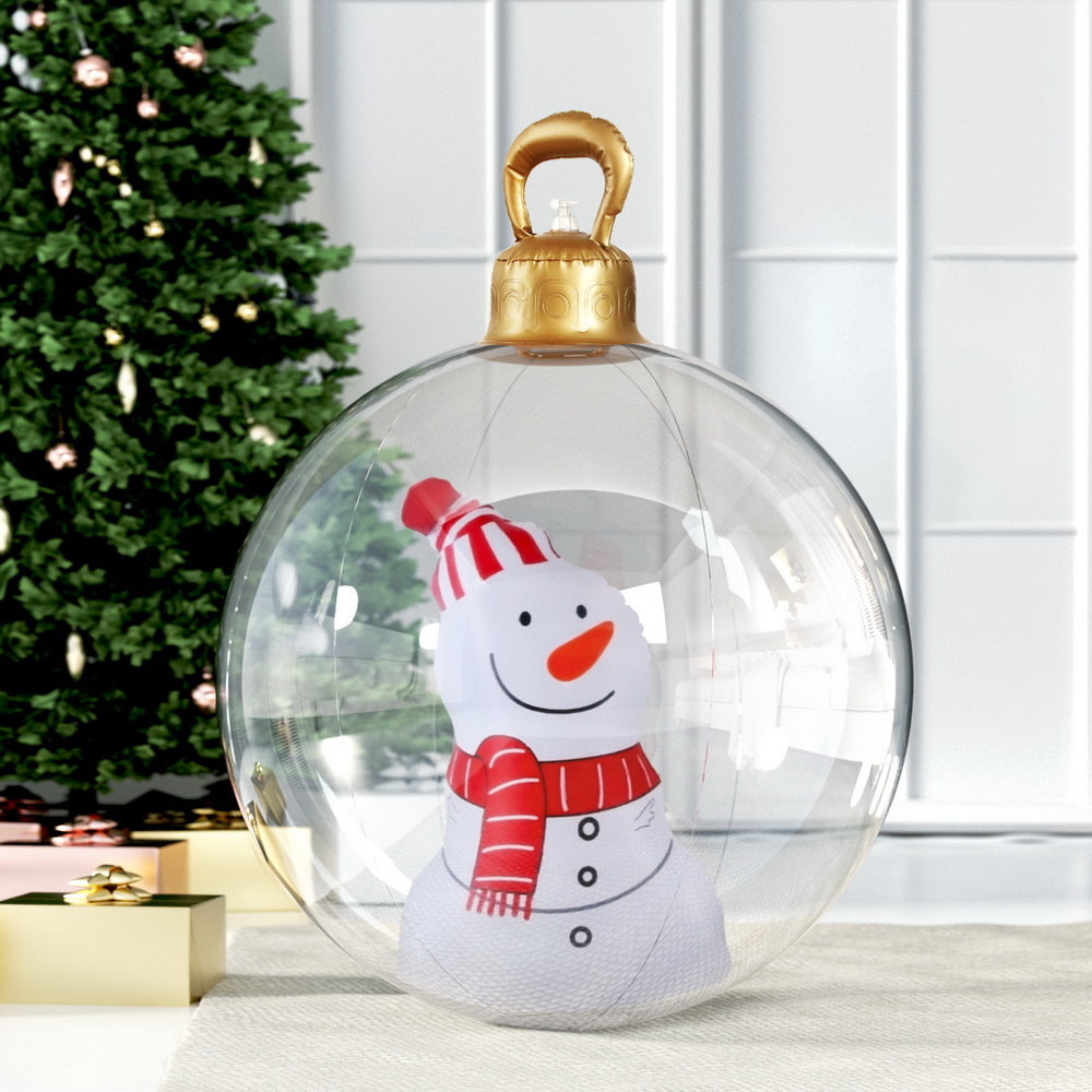 Jingle Jollys Christmas Inflatable Ball 60cm Snowman Decoration Giant Bauble Occasions > Christmas > Christmas Decorations Woofy and Whiskers