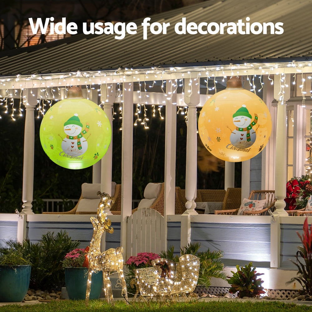 Jingle Jollys Christmas Inflatable Ball 60cm Led Illuminated Snowman Xmas Decor Occasions > Christmas > Christmas Decorations Woofy and Whiskers