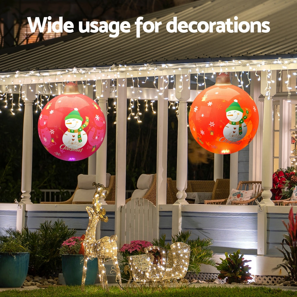 Jingle Jollys Christmas Inflatable Ball 60cm Illuminated Led Snowman Xmas Decor Occasions > Christmas > Christmas Decorations Woofy and Whiskers