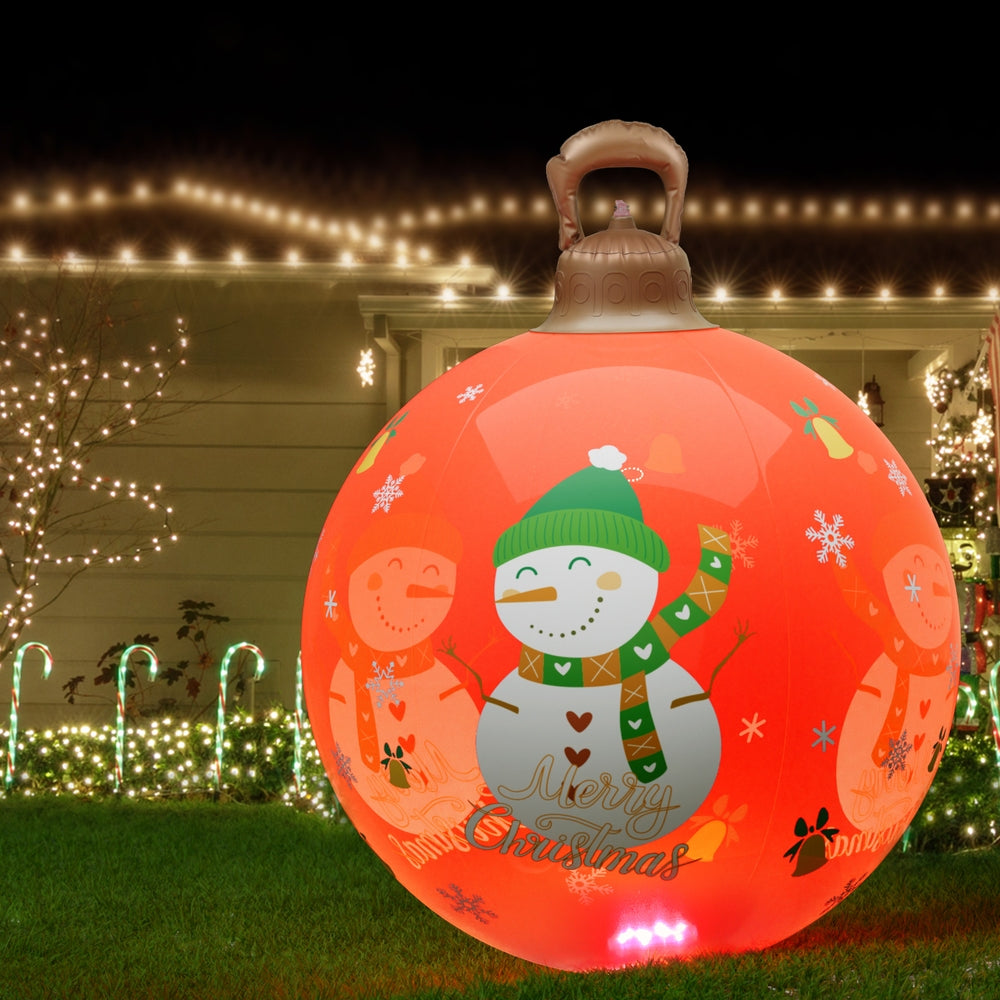 Jingle Jollys Christmas Inflatable Ball 60cm Illuminated Led Snowman Xmas Decor Occasions > Christmas > Christmas Decorations Woofy and Whiskers