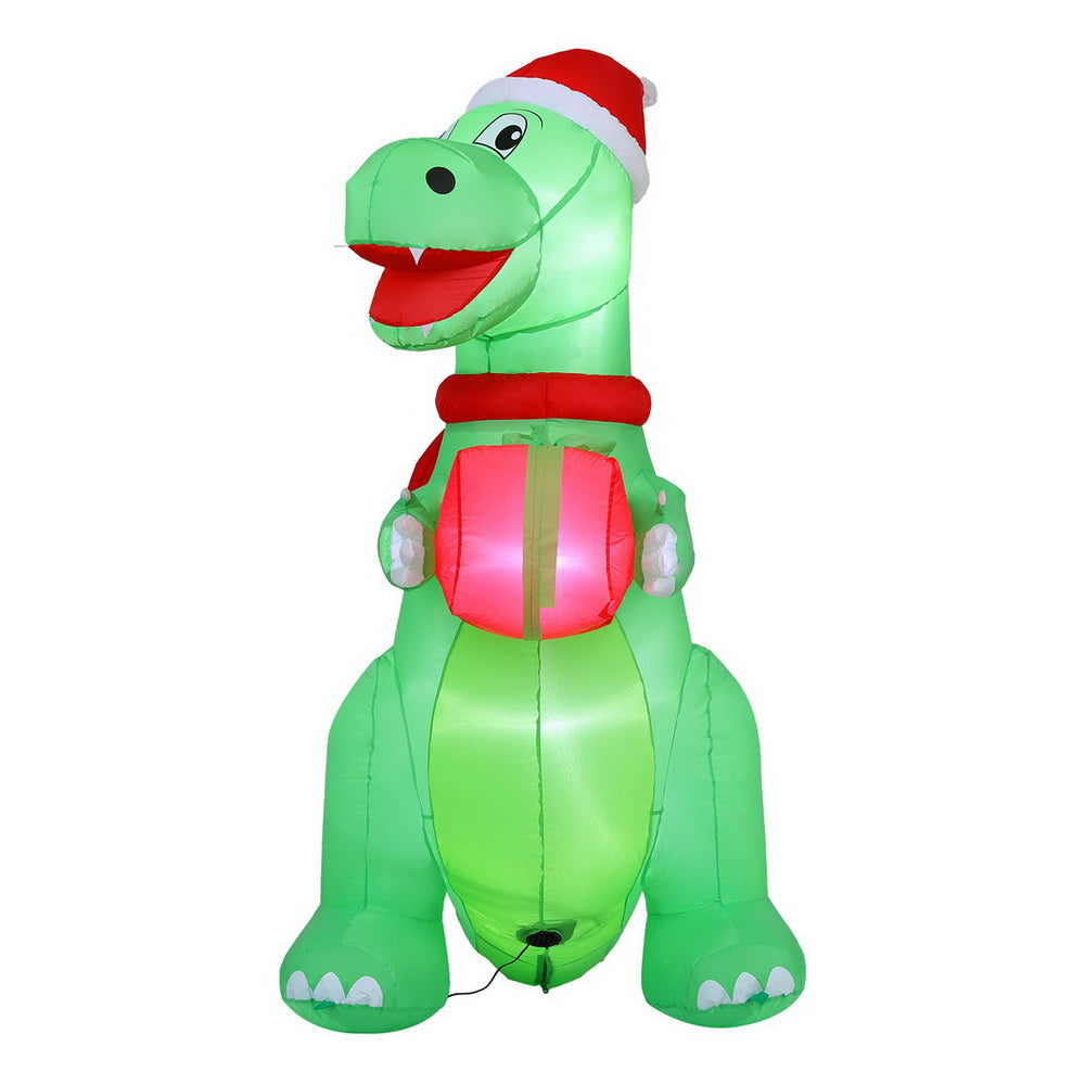 Jingle Jollys Christmas Inflatable Dinosaur 1.8M Height LED Decorations Illuminated Occasions > Christmas > Christmas Decorations Woofy and Whiskers