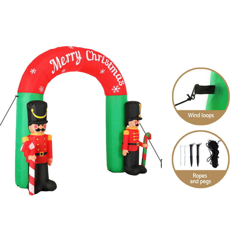 Jingle Jollys Christmas Inflatable Archwary Nutcracker 3M Illuminated Decorations Occasions > Christmas > Christmas Decorations Jingle Jollys