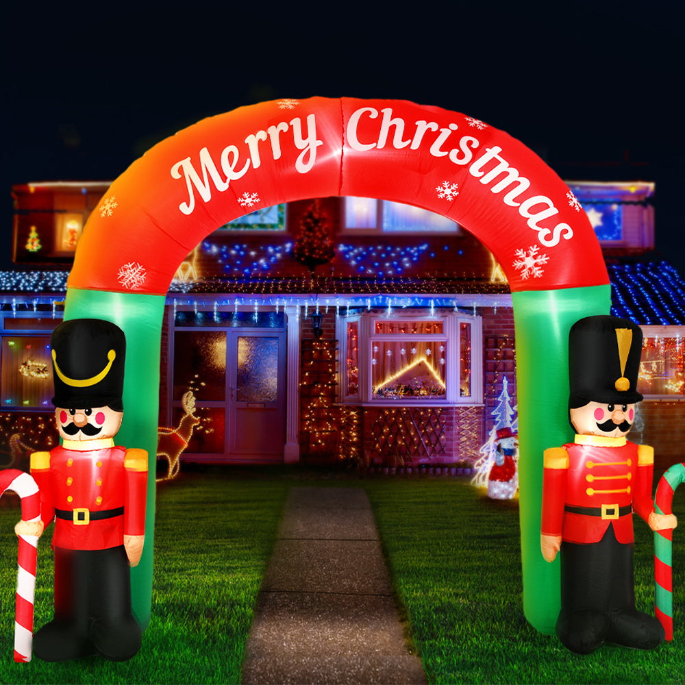 Jingle Jollys Christmas Inflatable Archwary Nutcracker 3M Illuminated Decorations Occasions > Christmas > Christmas Decorations Jingle Jollys
