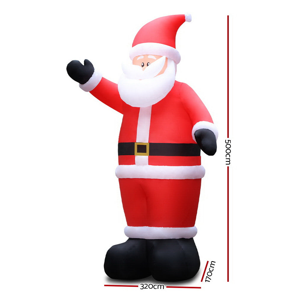 Jingle Jollys Christmas Inflatable Santa 5M Illuminated Decorations Occasions > Christmas > Christmas Decorations Woofy and Whiskers
