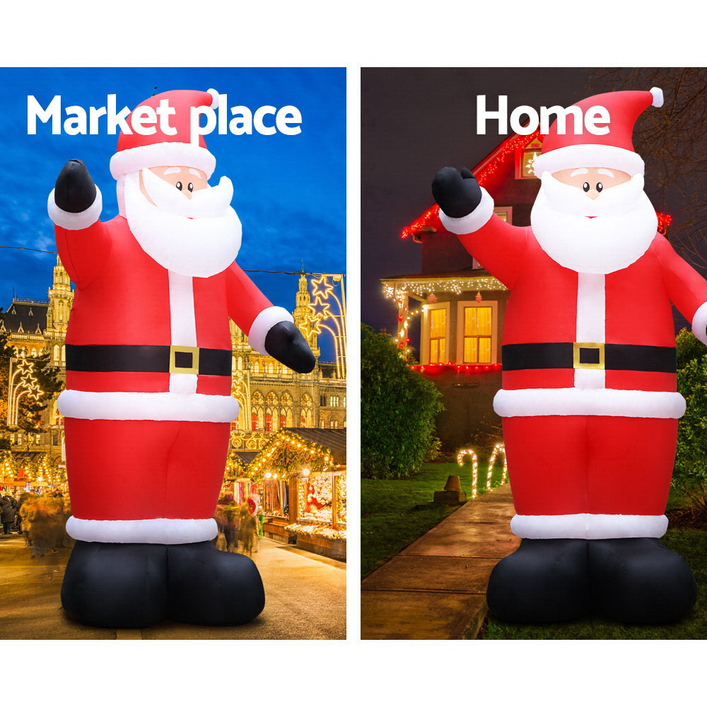 Jingle Jollys Christmas Inflatable Santa 5M Illuminated Decorations Occasions > Christmas > Christmas Decorations Woofy and Whiskers
