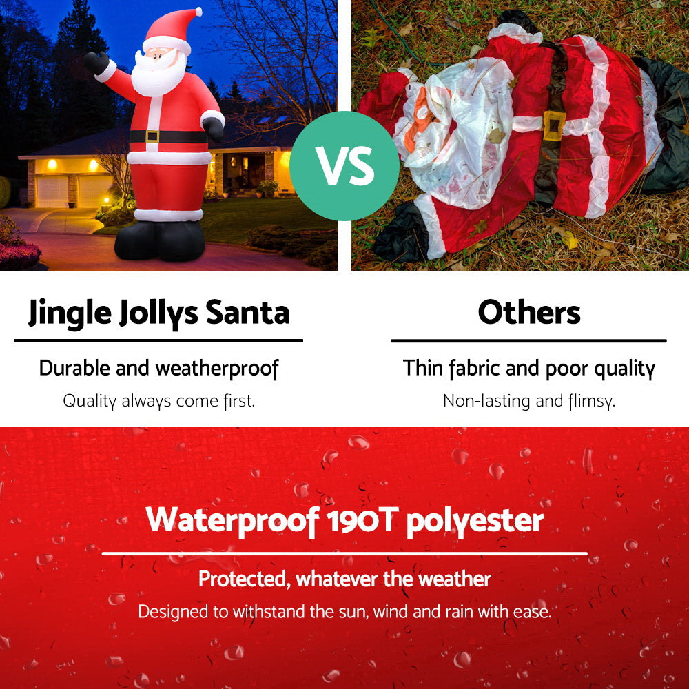 Jingle Jollys Christmas Inflatable Santa 5M Illuminated Decorations Occasions > Christmas > Christmas Decorations Woofy and Whiskers