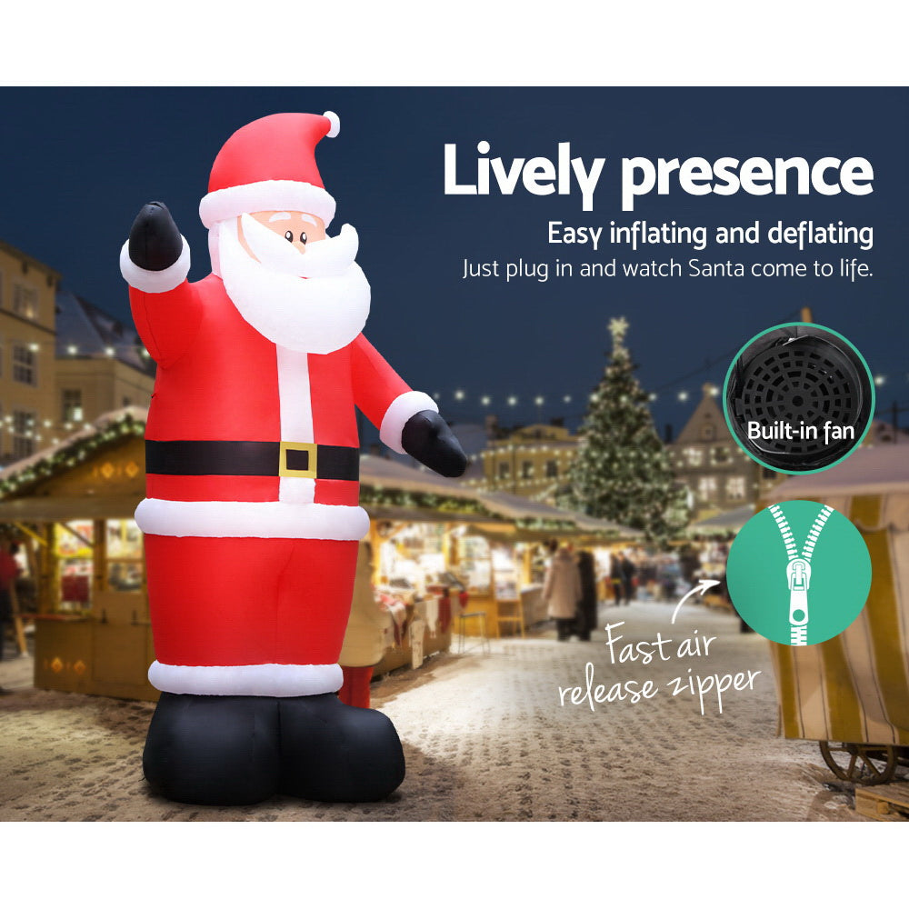 Jingle Jollys Christmas Inflatable Santa 5M Illuminated Decorations Occasions > Christmas > Christmas Decorations Woofy and Whiskers
