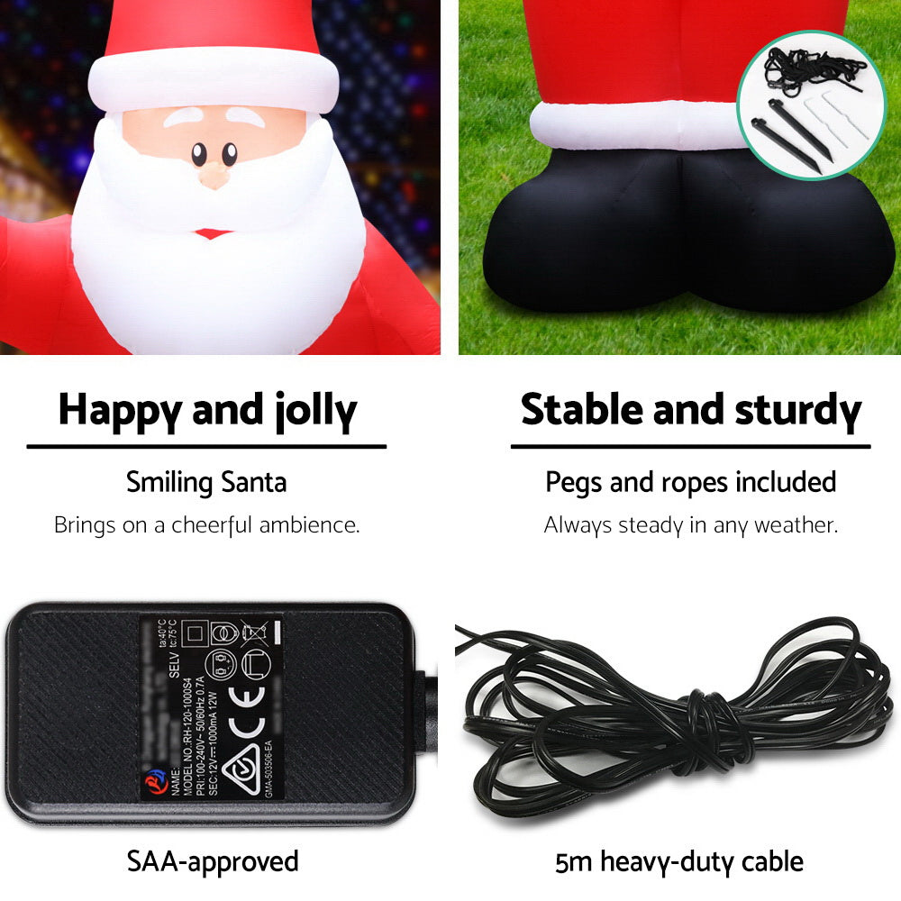 Jingle Jollys Christmas Inflatable Santa 5M Illuminated Decorations Occasions > Christmas > Christmas Decorations Woofy and Whiskers