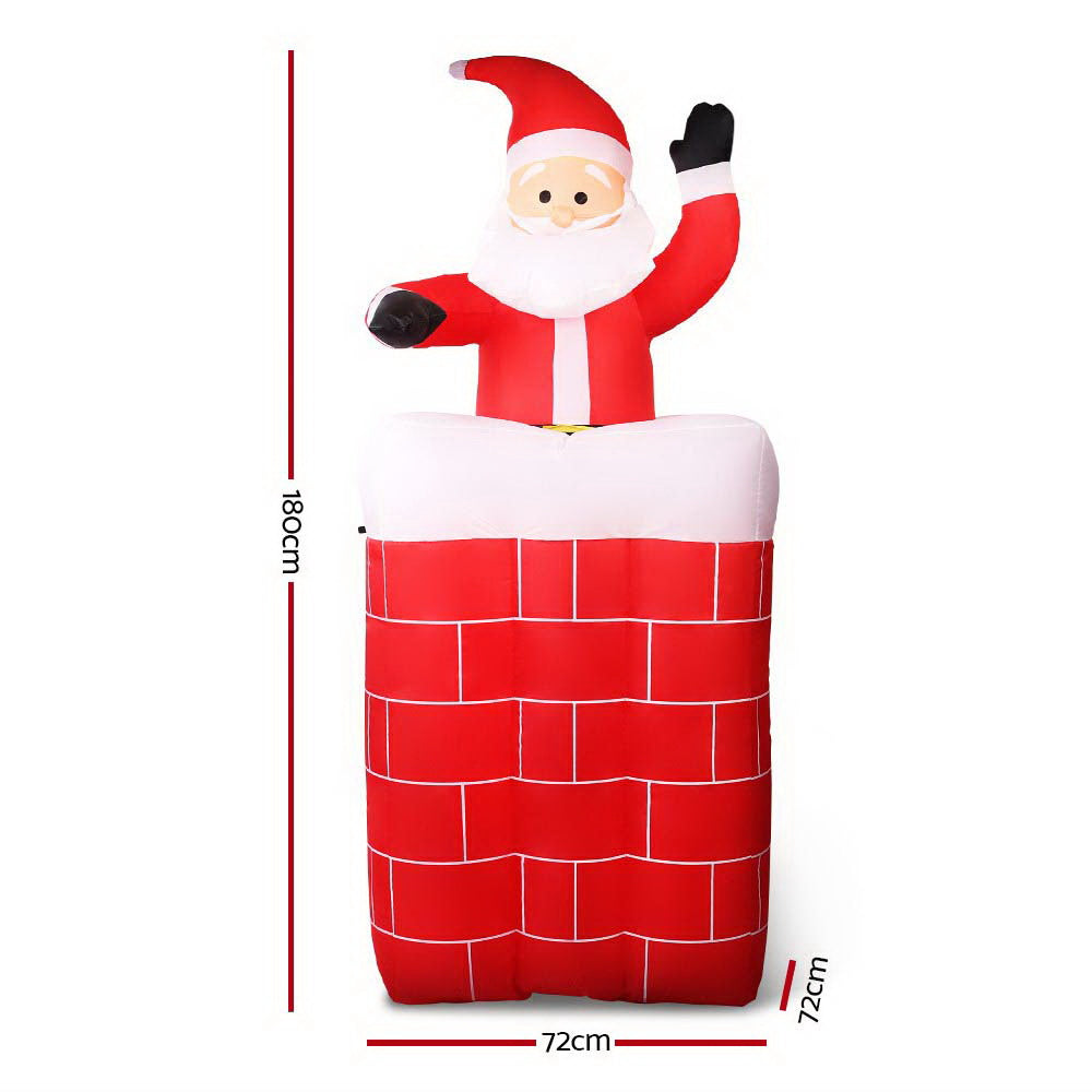 Jingle Jollys Christmas Inflatable Santa Pop Up 1.8M Illuminated Decorations Occasions > Christmas > Christmas Decorations Woofy and Whiskers