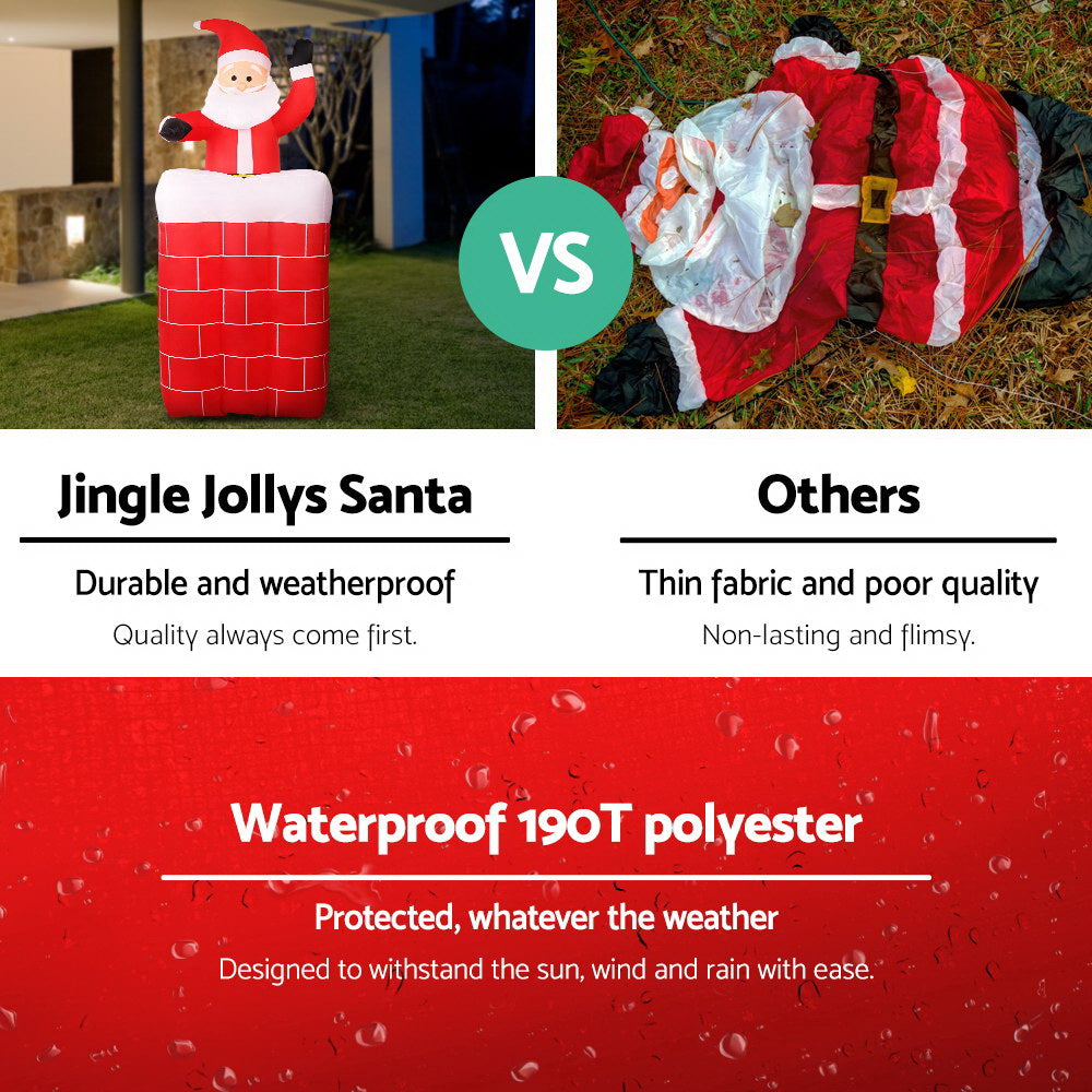 Jingle Jollys Christmas Inflatable Santa Pop Up 1.8M Illuminated Decorations Occasions > Christmas > Christmas Decorations Woofy and Whiskers