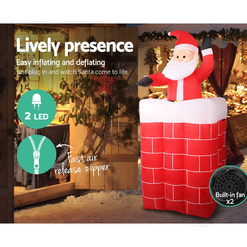Jingle Jollys Christmas Inflatable Santa Pop Up 1.8M Illuminated Decorations Occasions > Christmas > Christmas Decorations Woofy and Whiskers