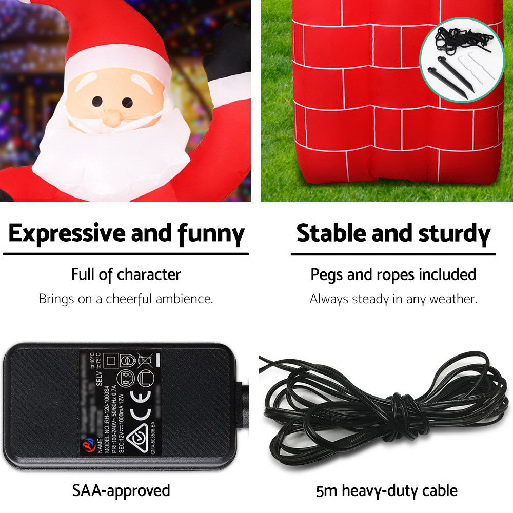 Jingle Jollys Christmas Inflatable Santa Pop Up 1.8M Illuminated Decorations Occasions > Christmas > Christmas Decorations Woofy and Whiskers