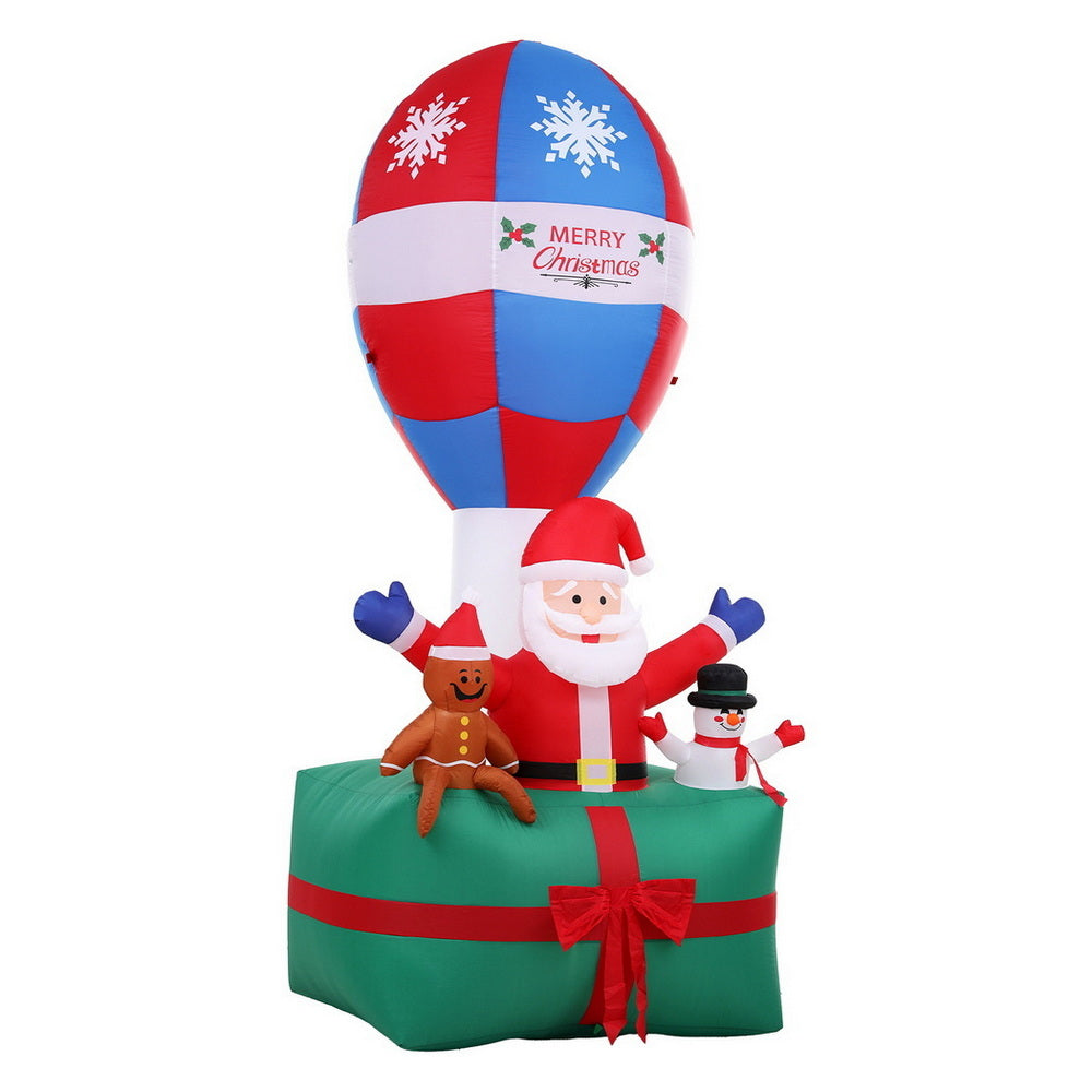 Jingle Jollys Christmas Inflatable Santa in Ballon 2.8M Height LED Decorations Illuminated Occasions > Christmas > Christmas Clothing Woofy and Whiskers