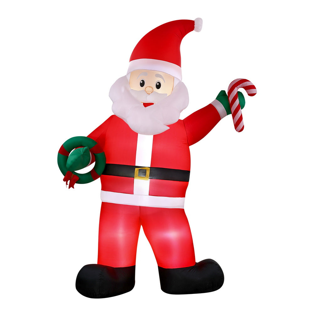 Jingle Jollys Christmas Inflatable Giant Santa 3.8M Height LED Illuminated Decorations Occasions > Costumes > Costumes & Accessories Woofy and Whiskers