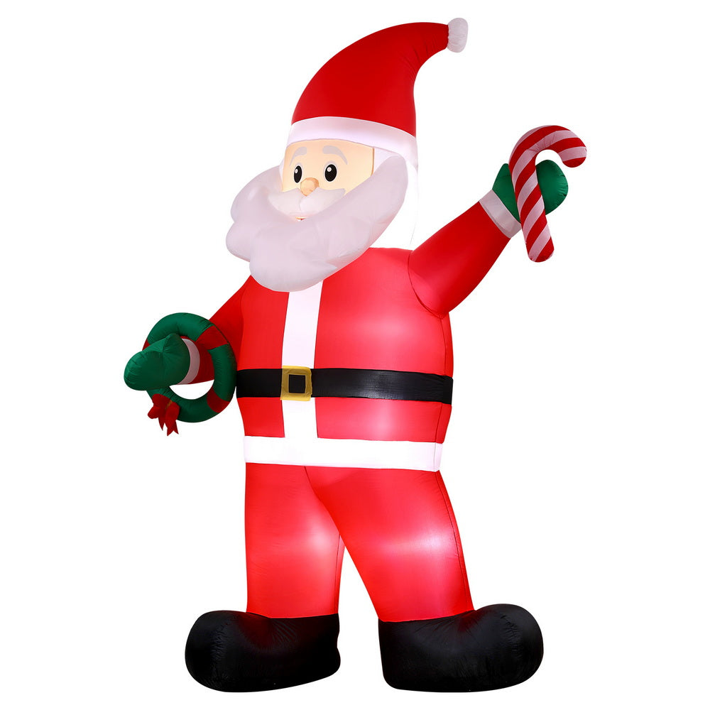 Jingle Jollys Christmas Inflatable Giant Santa 3.8M Height LED Illuminated Decorations Occasions > Costumes > Costumes & Accessories Woofy and Whiskers