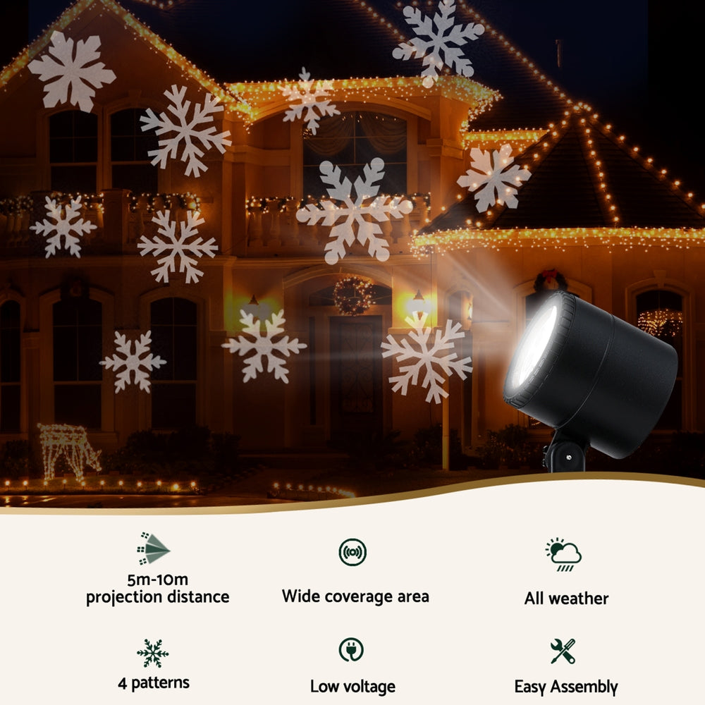 Jingle Jollys Christmas Lights Laser Light Snowflake Projector Indoor Outdoor Occasions > Christmas > Outdoor Decorations & Lights Woofy and Whiskers