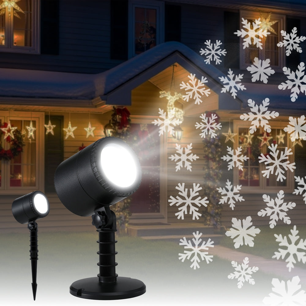 Jingle Jollys Christmas Lights Laser Light Snowflake Projector Indoor Outdoor Occasions > Christmas > Outdoor Decorations & Lights Woofy and Whiskers