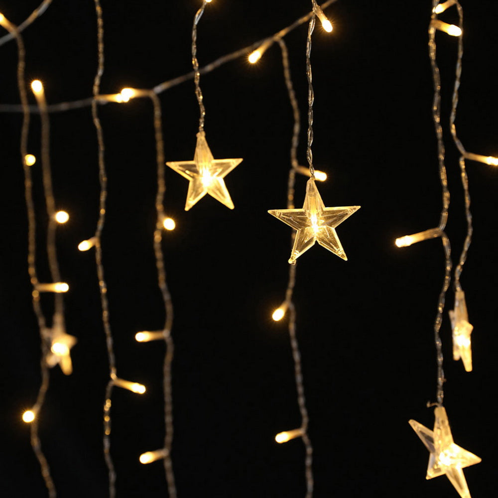160 LED 6M Christmas Lights Icicle Light Solar Warm Jingle Jollys Occasions > Christmas > Outdoor Decorations & Lights Woofy and Whiskers