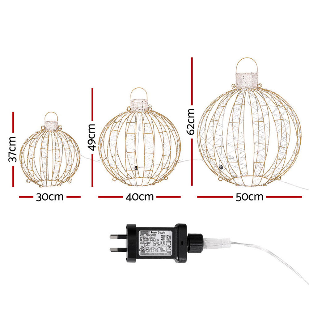 3 PCS Christmas Lights 360 LED Fairy Light Ball Decorations Jingle Jollys Occasions > Christmas > Outdoor Decorations & Lights Jingle Jollys