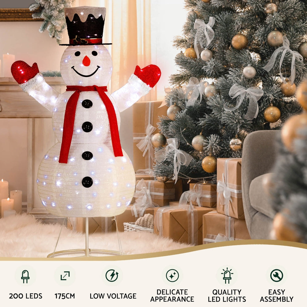 1.7M Christmas Lights 200 LED Fairy Light Snowman Decorations Jingle Jollys Occasions > Christmas > Outdoor Decorations & Lights Woofy and Whiskers