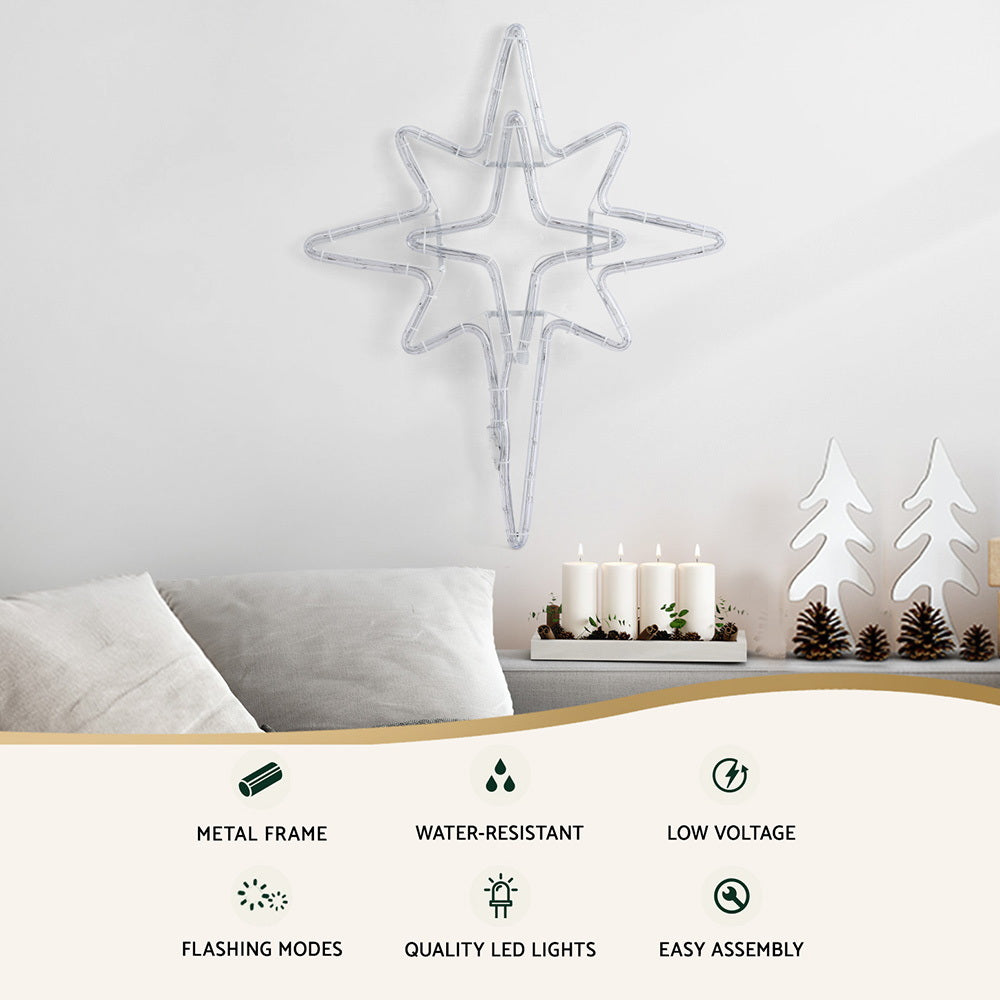 Jingle Jollys Christmas Lights 57cm Bethlehem Star 90 LED Xmas Decorations Motif Occasions > Christmas > Christmas Decorations Woofy and Whiskers