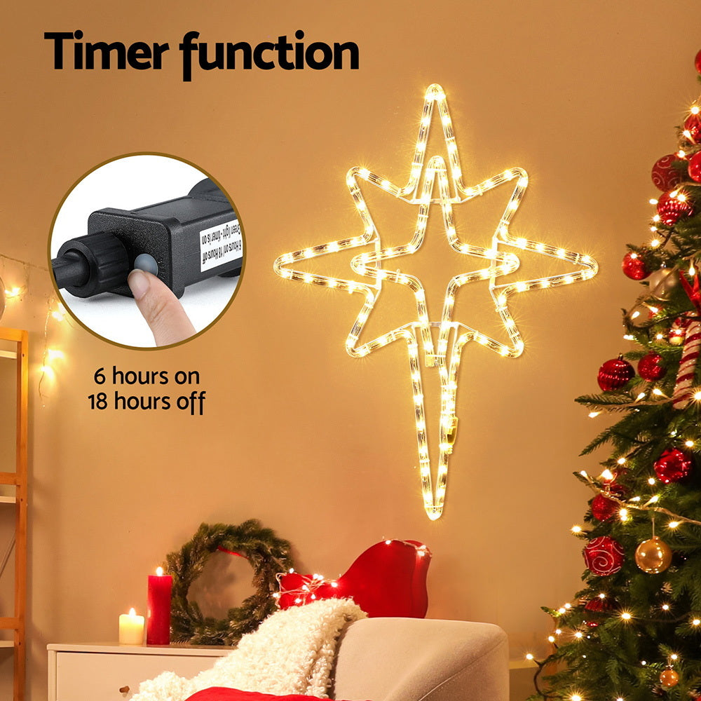 Jingle Jollys Christmas Lights 57cm Bethlehem Star 90 LED Xmas Decorations Motif Occasions > Christmas > Christmas Decorations Woofy and Whiskers
