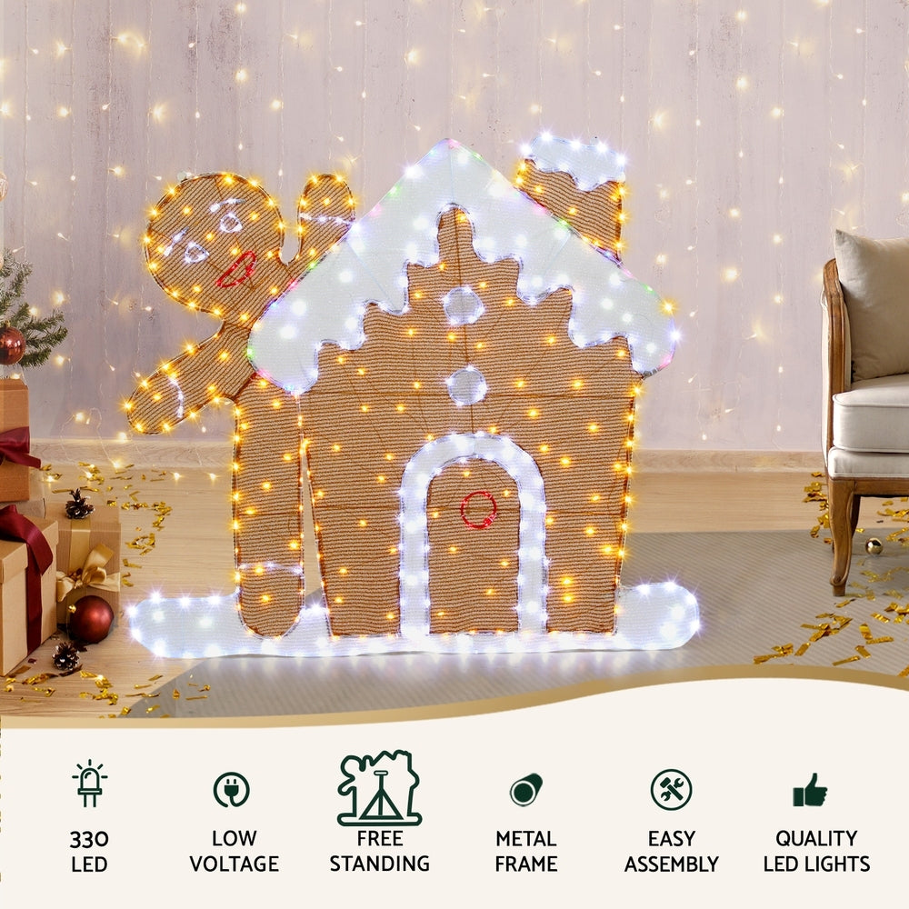 330 LED Christmas Lights Gingerbread Motif Fairy Light Decoration Jingle Jollys Occasions > Christmas > Outdoor Decorations & Lights Woofy and Whiskers