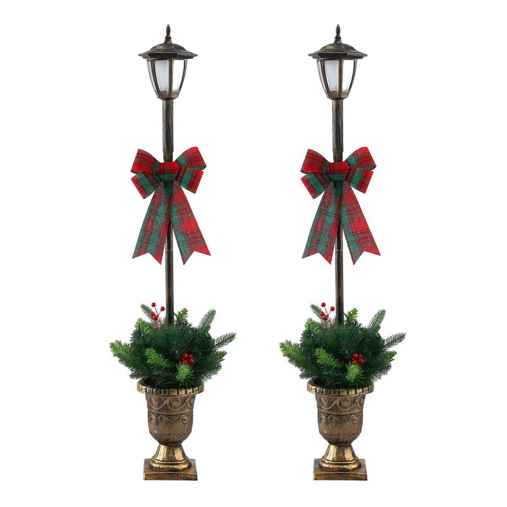 Jingle Jollys Christmas Lights 125cm Lamp Post 50 LED Fairy Light Decorations Occasions > Christmas > Outdoor Decorations & Lights Woofy and Whiskers