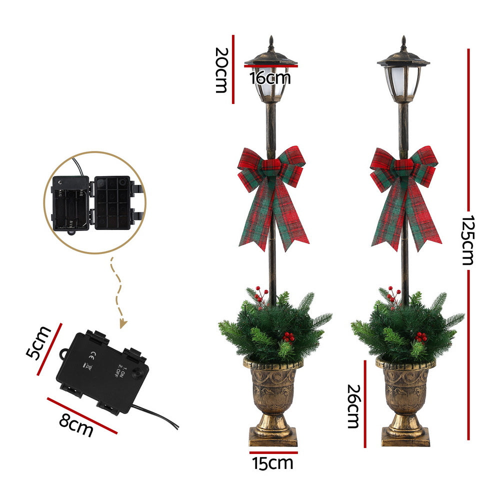 Jingle Jollys Christmas Lights 125cm Lamp Post 50 LED Fairy Light Decorations Occasions > Christmas > Outdoor Decorations & Lights Woofy and Whiskers
