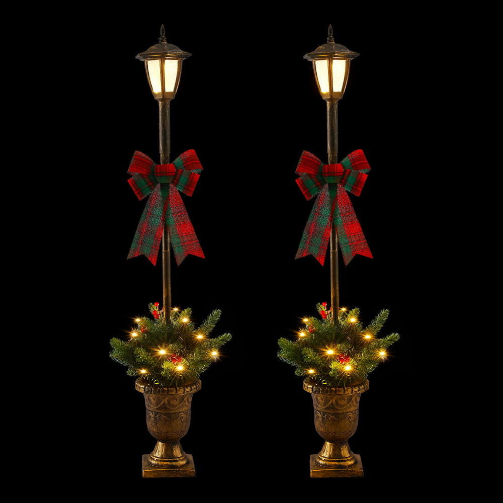 Jingle Jollys Christmas Lights 125cm Lamp Post 50 LED Fairy Light Decorations Occasions > Christmas > Outdoor Decorations & Lights Woofy and Whiskers