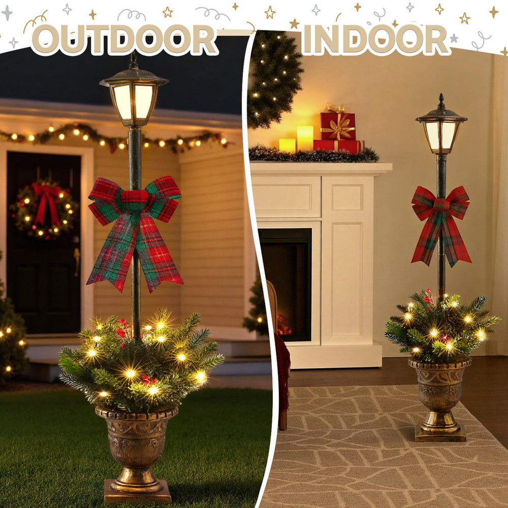 Jingle Jollys Christmas Lights 125cm Lamp Post 50 LED Fairy Light Decorations Occasions > Christmas > Outdoor Decorations & Lights Woofy and Whiskers