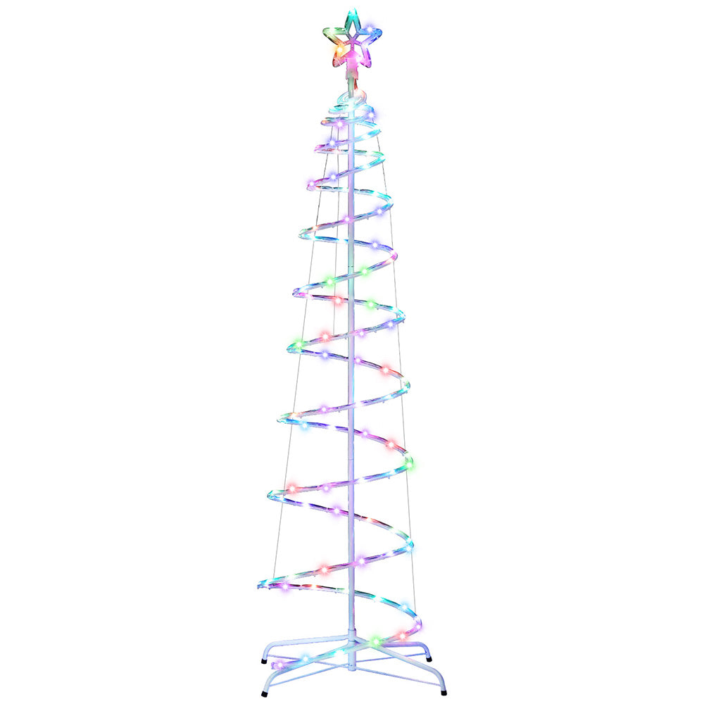Jingle Jollys Christmas Tree 1.8m 100 RGB LED Rope Lights Xmas Trees Decoration Occasions > Christmas > Outdoor Decorations & Lights Woofy and Whiskers