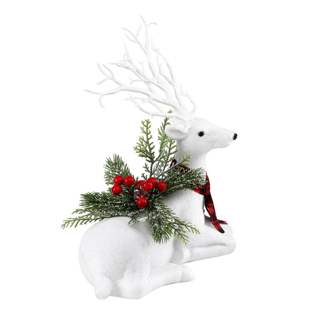 Jingle Jollys Christmas Reindeer 32cm Glitter Deer Ornaments Party Decorations Occasions > Christmas > Christmas Decorations Jingle Jollys