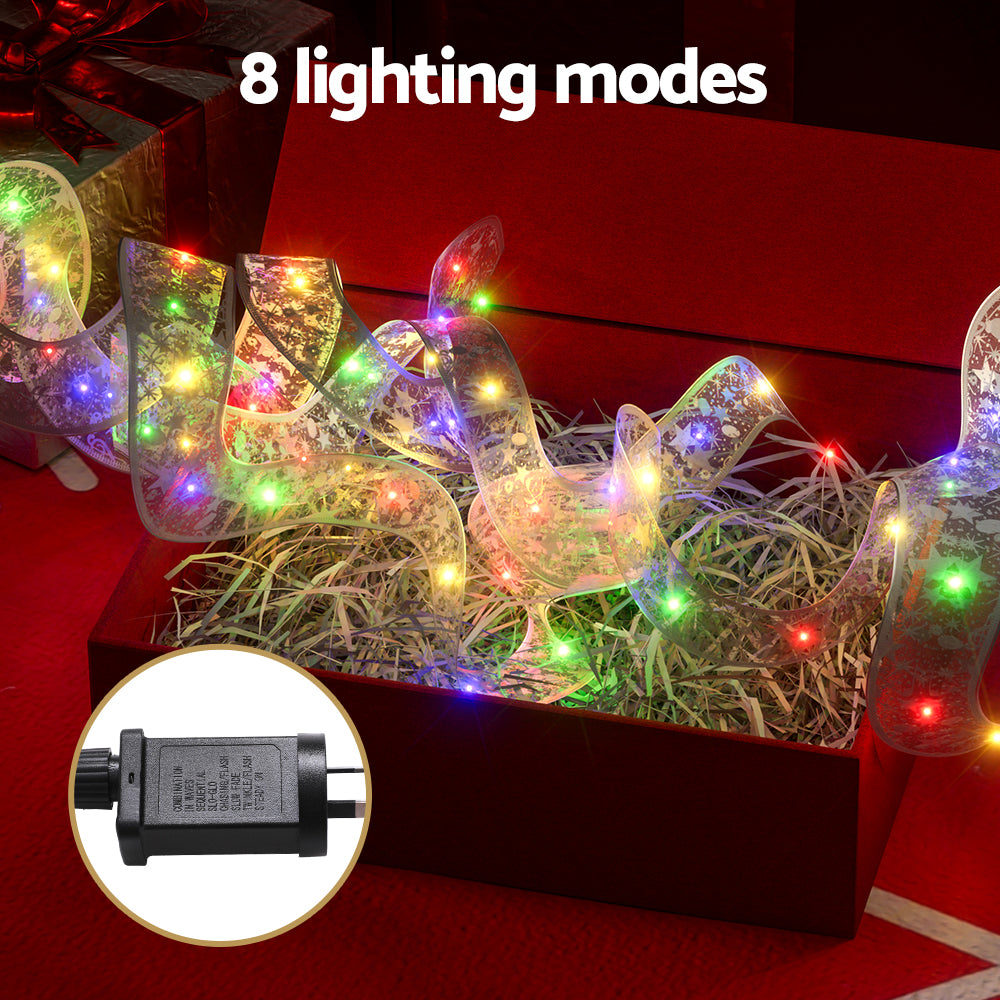 20M Christmas Lights Ribbon Fairy Light 200 LED Colored Jingle Jollys Occasions > Christmas > Outdoor Decorations & Lights Woofy and Whiskers