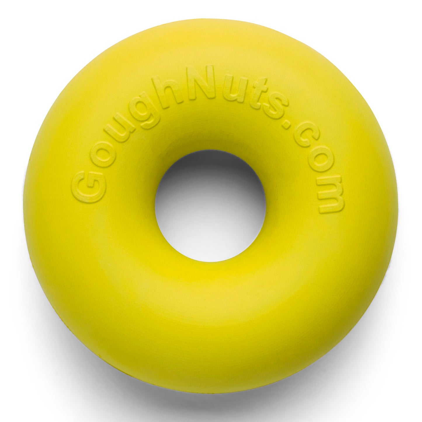 Goughnuts Dog Rings for Aggressive chewers tough dog toys GOUGHNUTS yellow Small