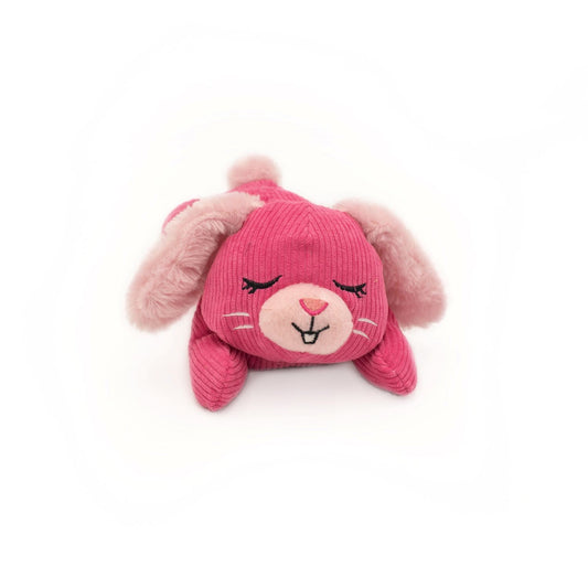 Zippy Paws Snooziez with Silent Shhhqueaker Plush Dog Toy - Bunny plush dog toy zippy paws