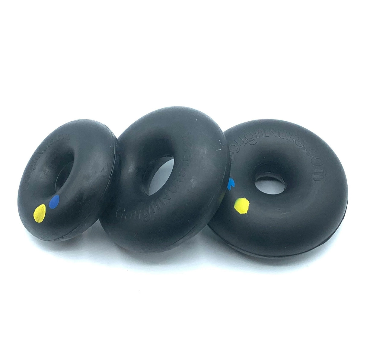 Black Ring - Power Chewer tough dog toys Goughnuts Inc. Medium M