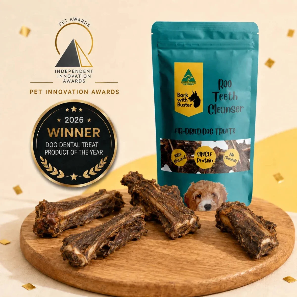 Bark with Buster Roo Teeth Cleaners Woofy and Whiskers