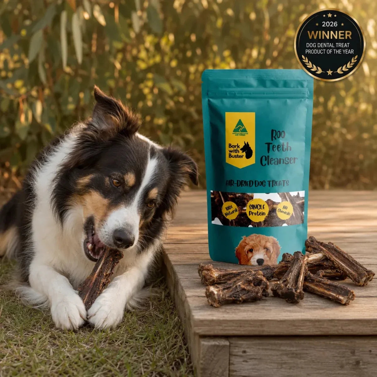 Bark with Buster Roo Teeth Cleaners Woofy and Whiskers