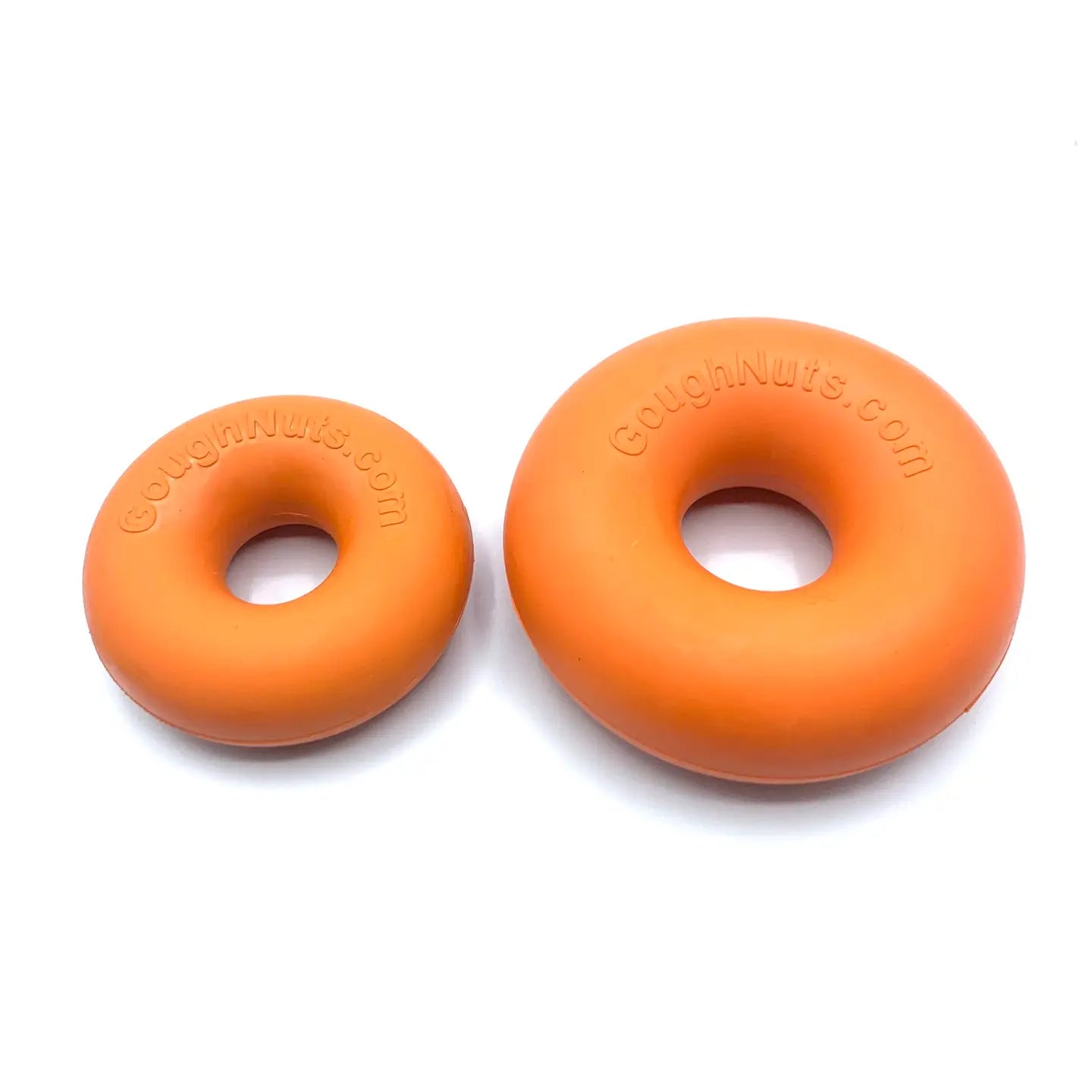 Goughnuts Dog Rings for Aggressive chewers tough dog toys GOUGHNUTS Orange Small