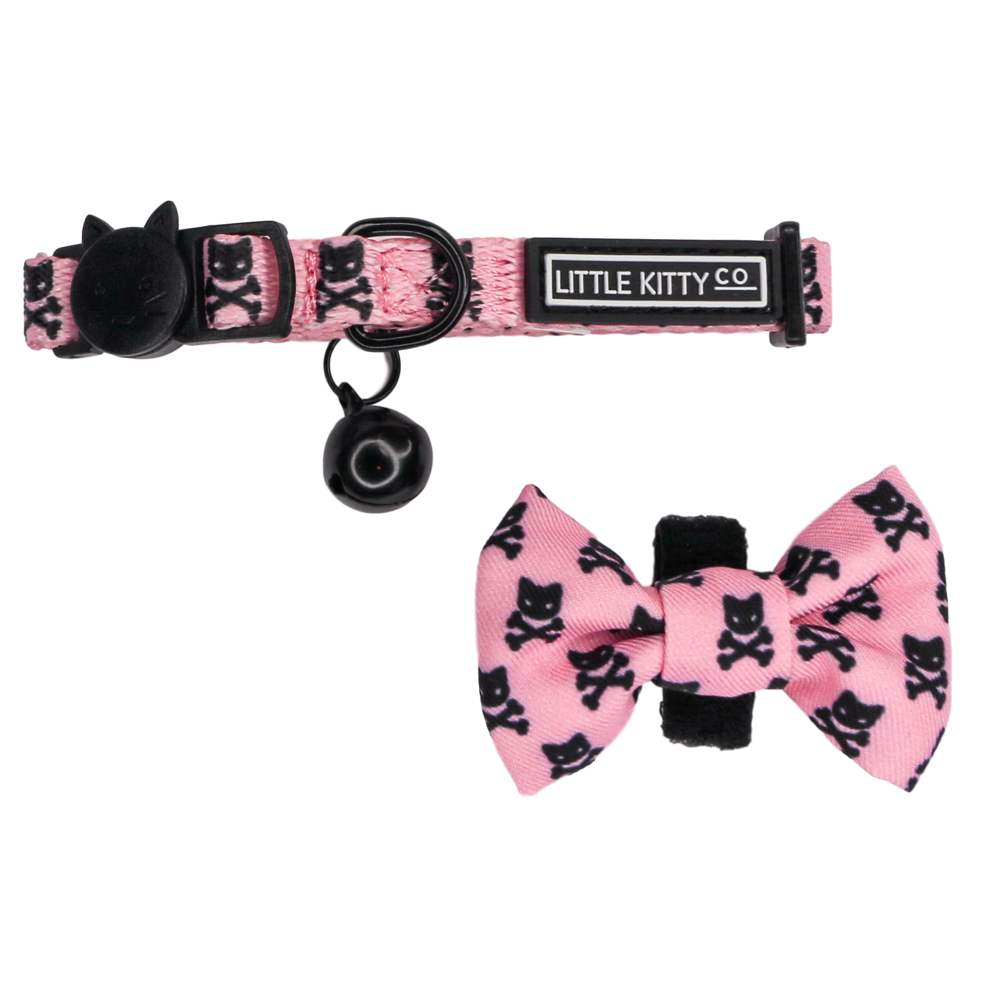 CAT COLLAR & BOW TIE: Prettiest of them All Little Kitty Co. XS