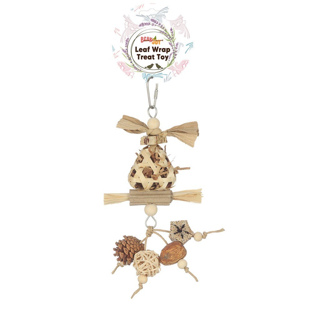 Beak Joy Leaf Wrap Treat Toy beakjoy