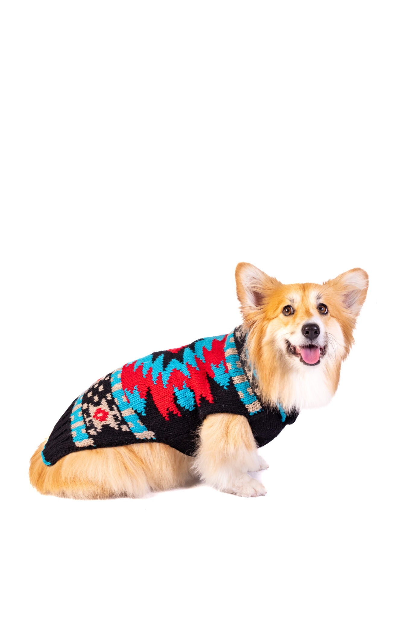 Chilly Dog Black Southwest Dog Sweater, XX-Largel 100% dog sweater chilly dog